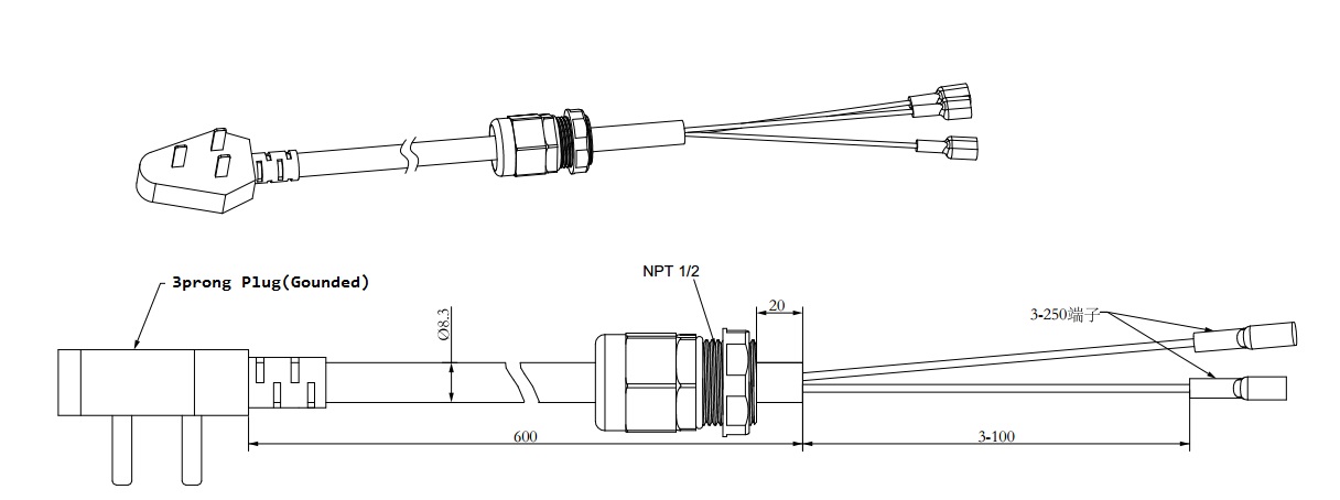 AC Power Cord Wiring Diagram