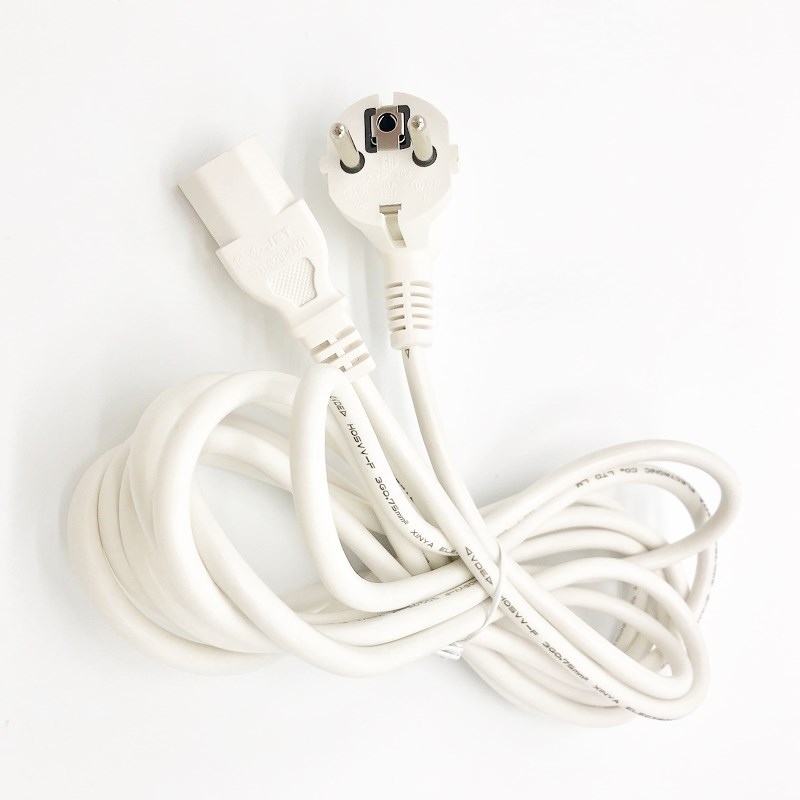 White Computer Power Cord 