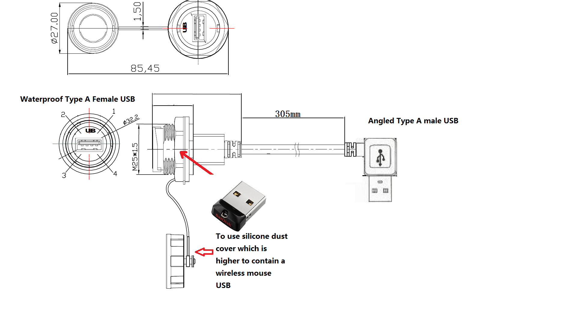 Waterproof USB Waterproof USB