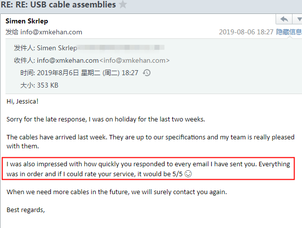 USB cable assemblies 