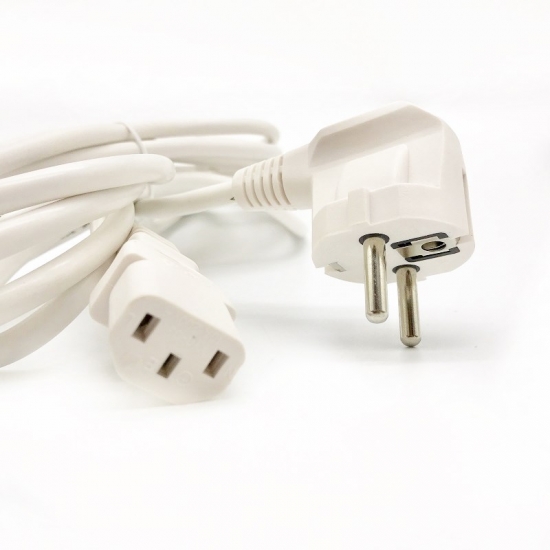 White Power Cord 12 Gauge Cable