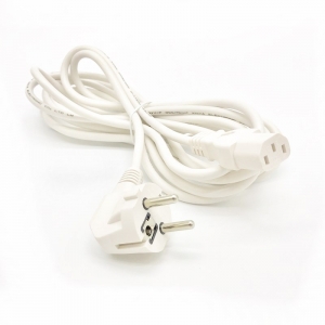 White Power Cord 12 Gauge Cable