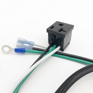 Black 3-Prong Snap-in Receptacles Wire Terminals