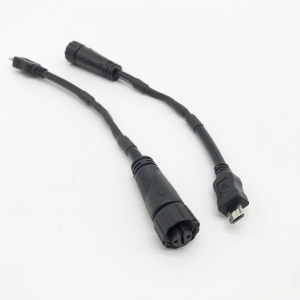 2 Pin Waterproof Connector With Cable joint Micro USB