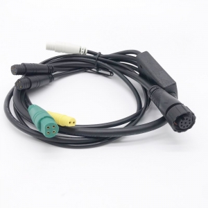 Power Splitter Cable with 3 Pin 2 Pin Over-molded Connectors