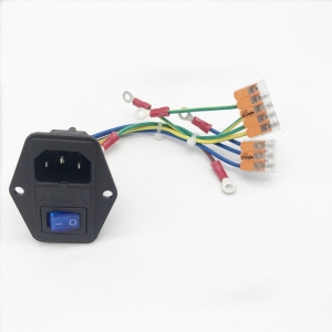 IEC 320 C14 Power Inlet With Wires Terminal